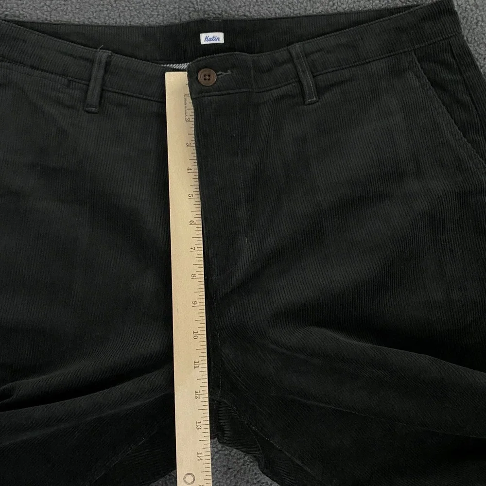 Katin Corey Corduroy Pant Mens 40x32 Slim Straight Chino Black NEW